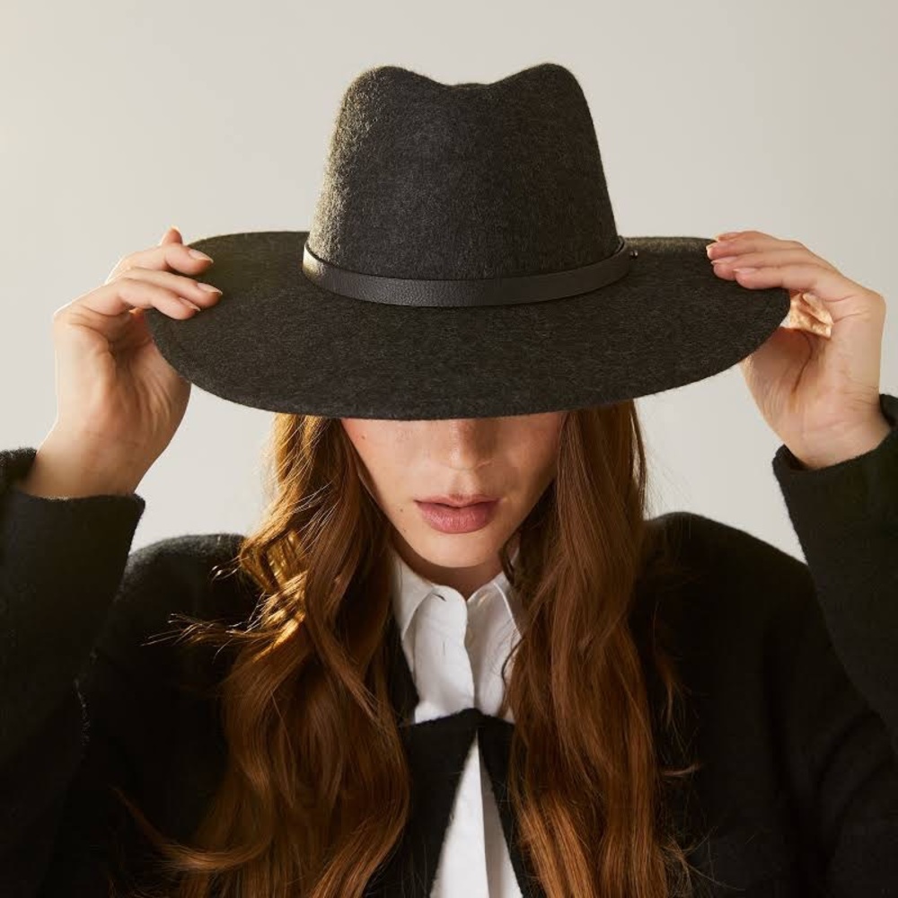 Japan Brand Moussy Hat, EUC Fedora Hat Black